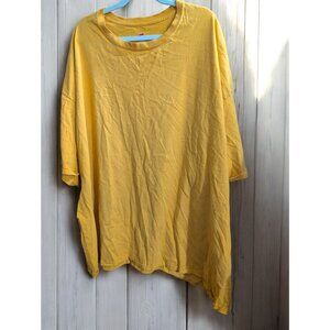 Hanes Tagless T-Shirt Big Mens PLus Size 5XL Yellow Gold Sleeve Preshrunk Cotton